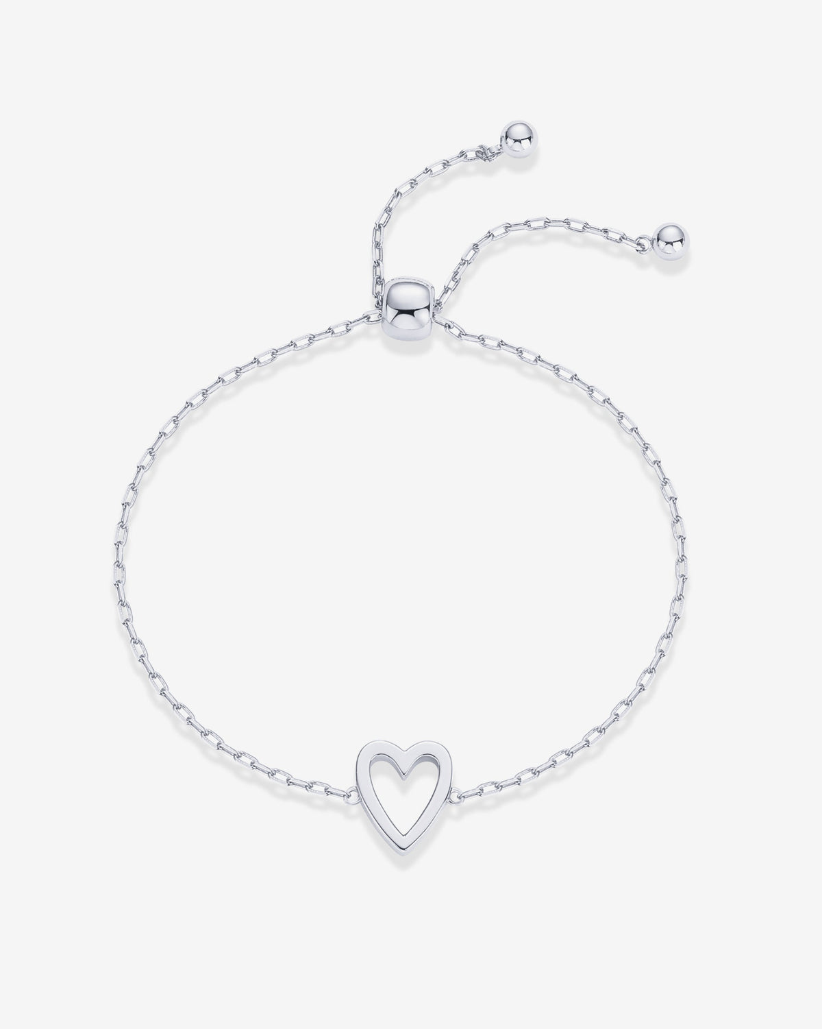 Heart Duo Charm Solitaire Bracelet