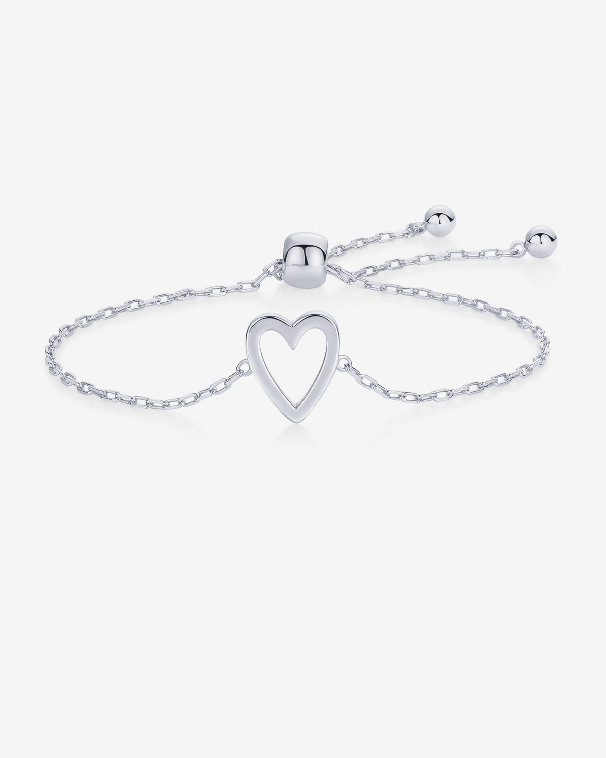 Heart Duo Charm Solitaire Bracelet