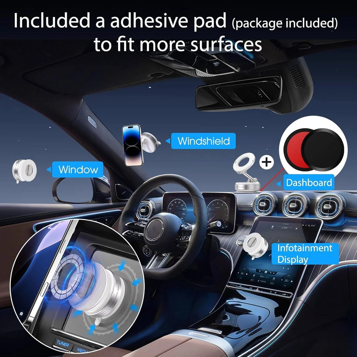 Heavy-duty 360° Vacuum Magnetic Phone Holder FREE