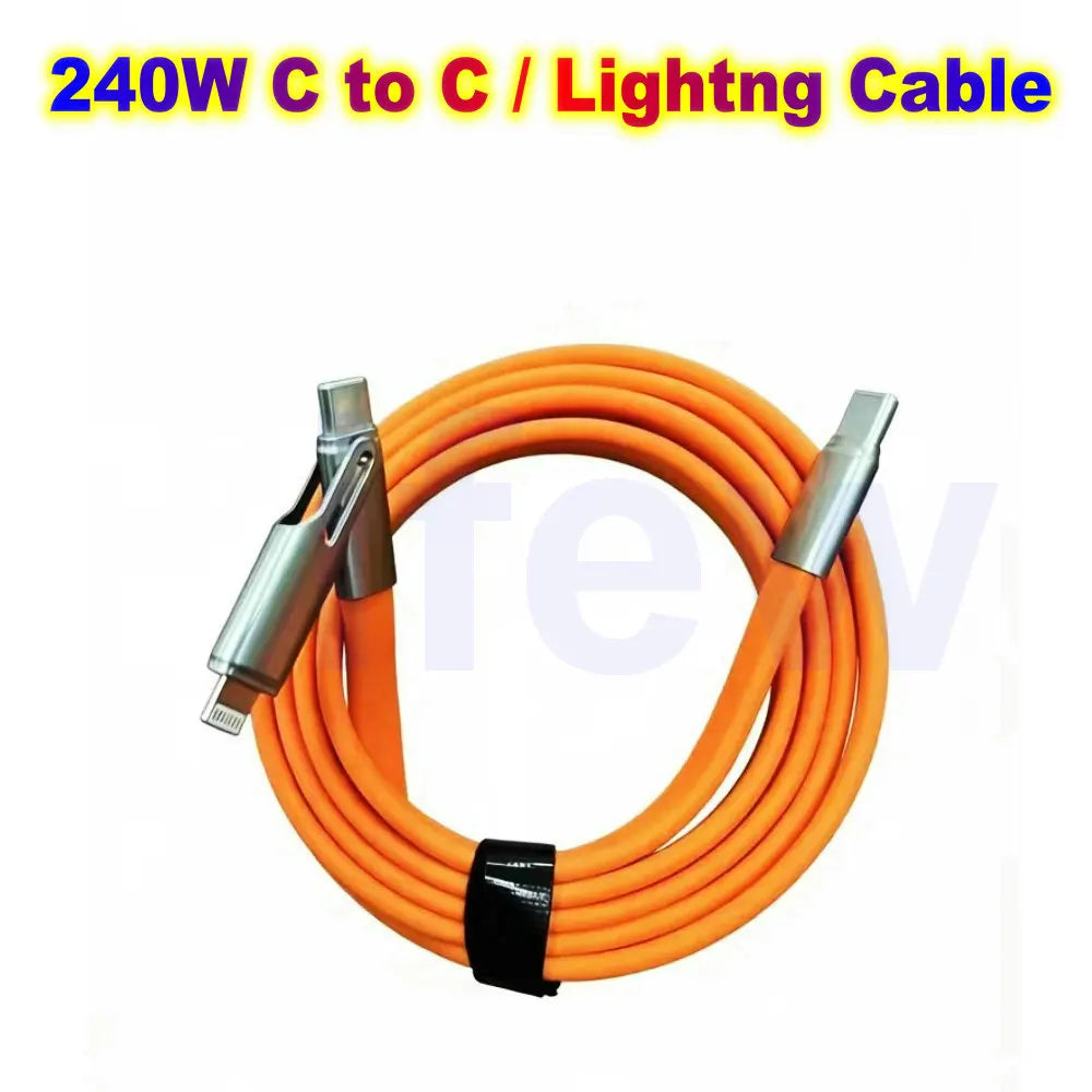 240W Fast Charging Data Cable for iPhone/Android/Tablets
